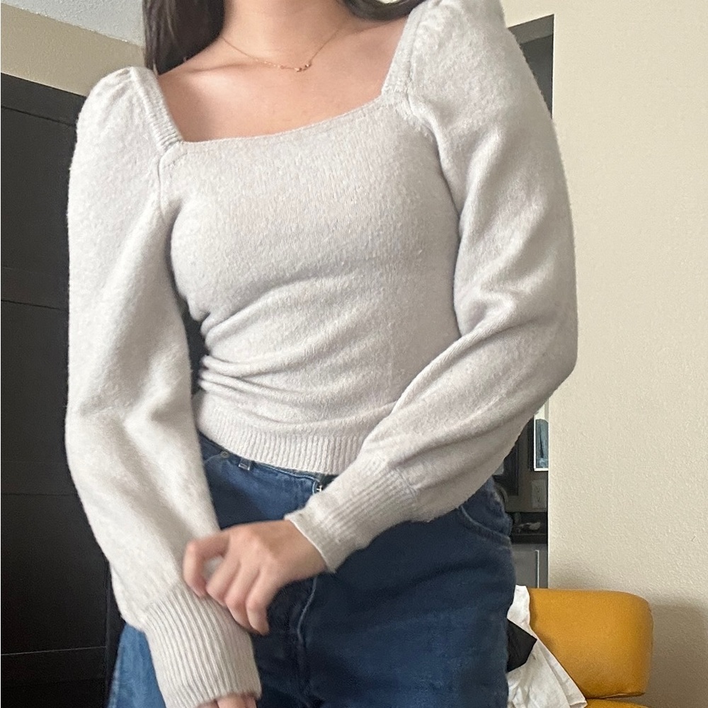 square neck sweater